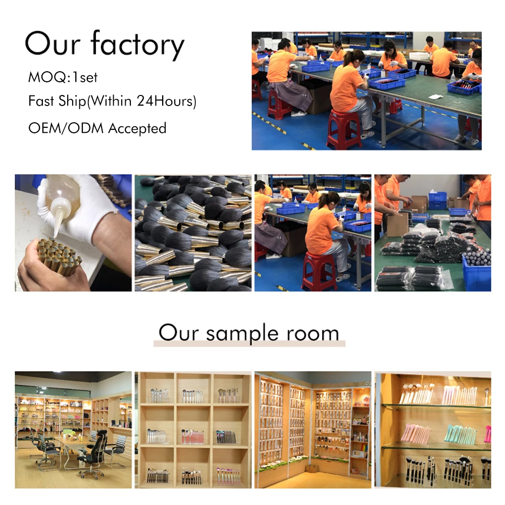 HMU Low MOQ Custom Logo White Silver Synthetic Hair Vegan Material Makeup Single Flat Eye Brow Eyebrow Brush With Logo