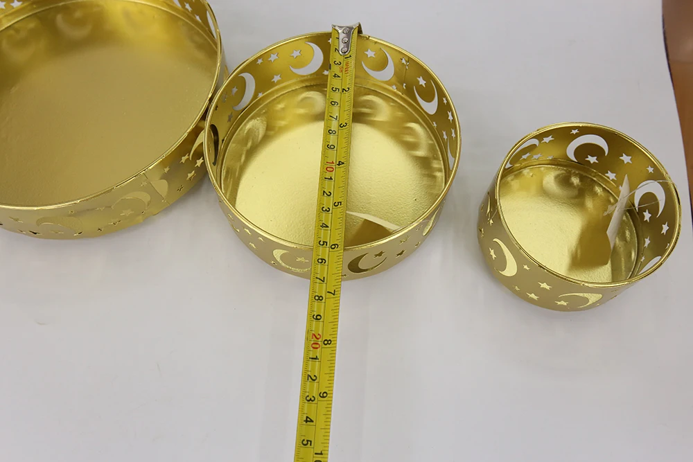 Eid Mubarak Party decoration Mental Ramadan Party Food Serving Tray