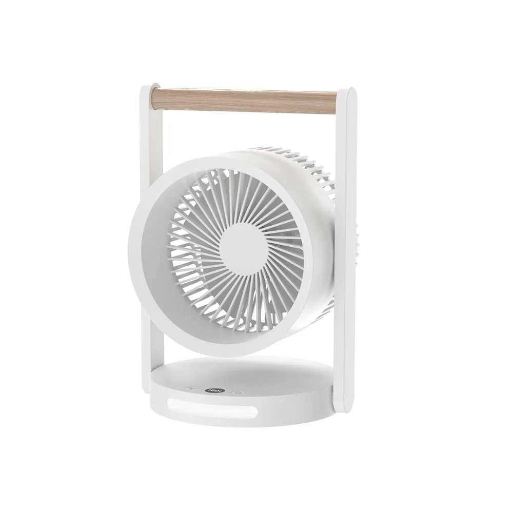 Desktop Fan with Night Light Home Office Use Portable Rechargeable Air Circulator Fan Digital Display