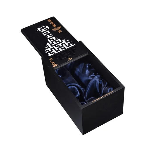 Деревянные бутылки для вина под заказ, стеклянные подарочные наборы, коробки с черной сублимированной крышкой