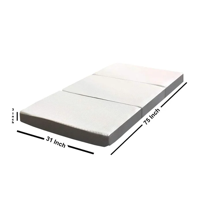 Comfort Tri Folding Mattress Topper High Density Foam Pad Memory Foam Mattress Japan Korea Massage Save Space Nature Latex Home