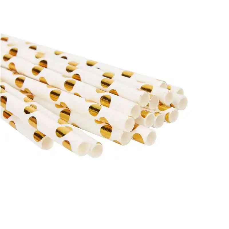 Birthday decorations printing bronzing pink disposable color disposable paper plates and straw for halloween party decoration