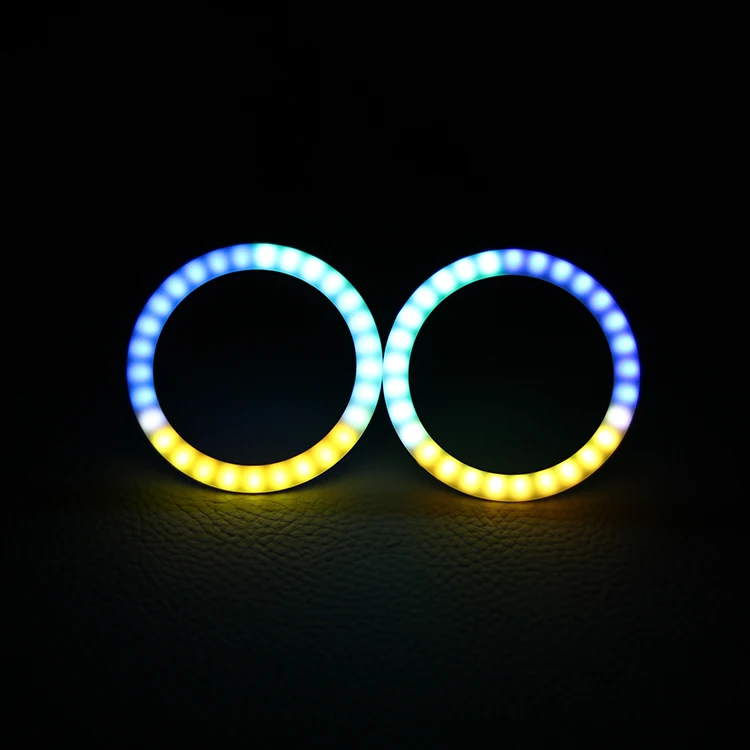 
cotton Led angel eyes waterproof Multi color 80mm 12v led halo rings for universal car 