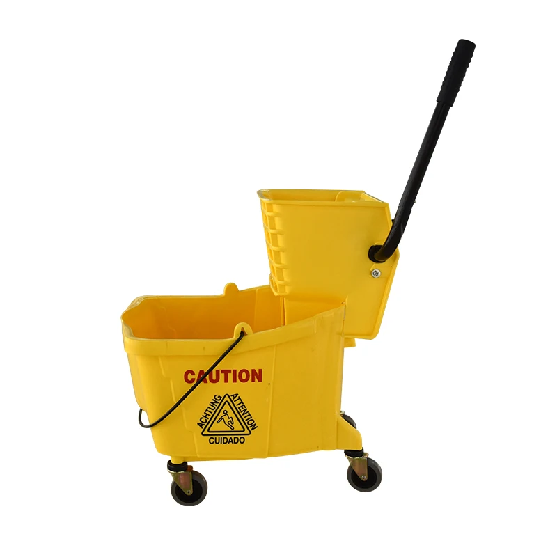 
Hotel Cleaning Plastic 360 flat magic Mop squeezer bucket with side press wringer  (62260776569)