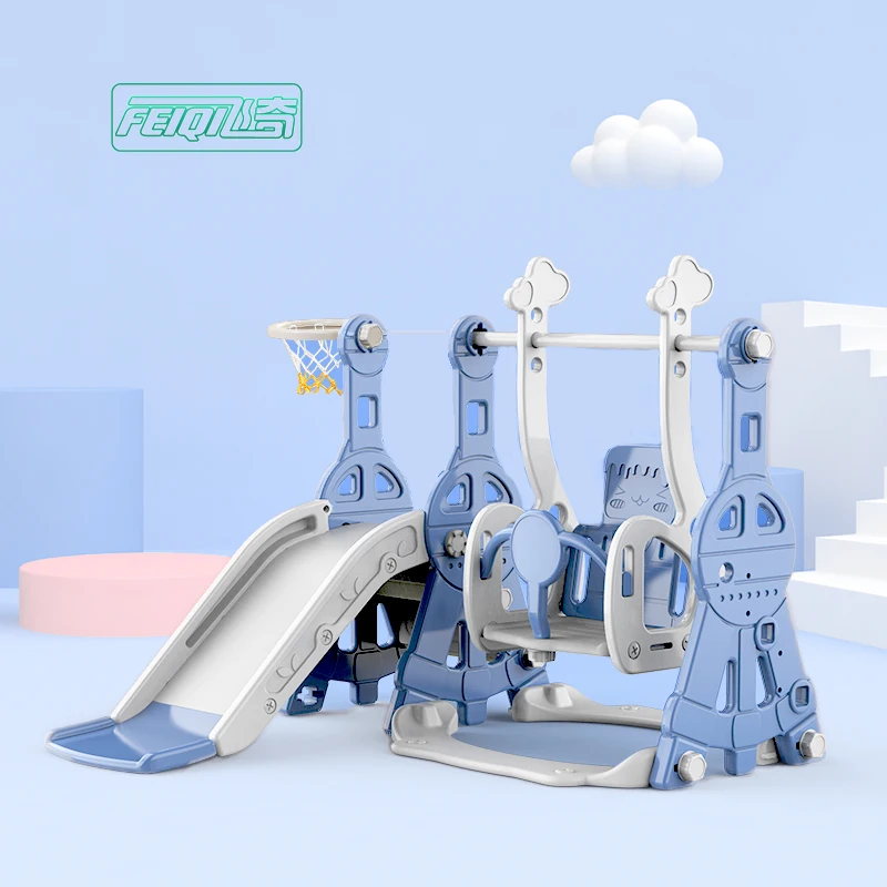 Feiqitoy  Wholesale 3-In-1 For Kids Play House With Slides Bulk Plastic