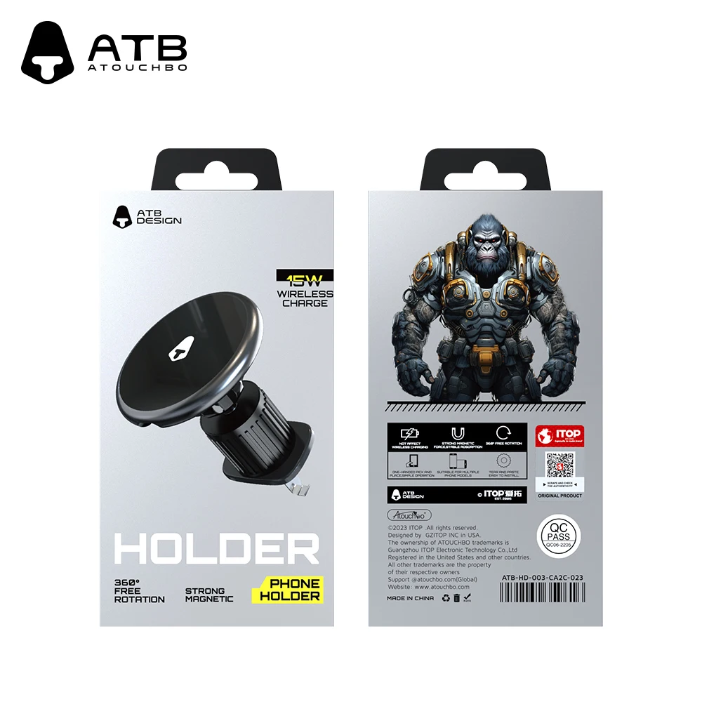 ATB Universal ABS Portable Strong Magnetic Mobile Phone Stand Car Mount Air Vent Phone Holder