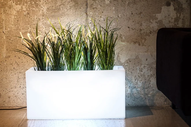 Glowing luminous light  illumination waterproof colorful led RGB plastic garden flower pot