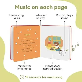 Famous English and Spanish Nursery song Sound Board books for Toddlers 1-3 and 2-4