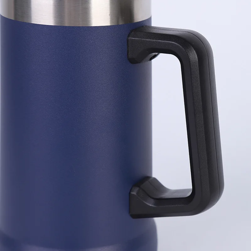 23oz Double Walled Stainless Steel Vacuum Insulated Metal German Beer Mug Travel Lids Sublimation Beer Mug