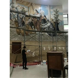 Custom made marble murales mosaic wall mural art