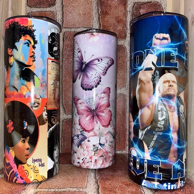 US warehouse metal sublimation mug bulk 20oz straight skinny sublimation blanks insulated stainless steel tumbler with gift box