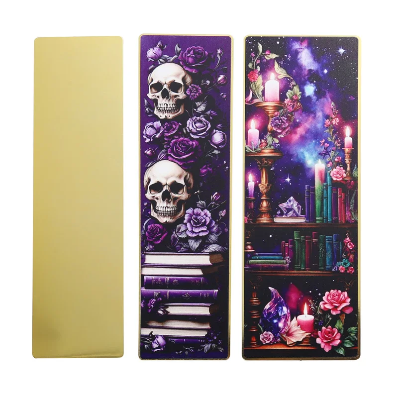 Custom Logo Design Zinc Alloy Metal Bookmark Book Mark Gold Plated 3D Color Spray Bookmarks Wholesale for Gifts