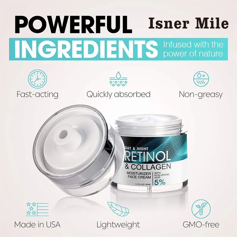 OEM Private Label Vitamin A  Facial Skin Care Moisturizing Anti-Wrinkle Anti-aging Retinol Face Cream