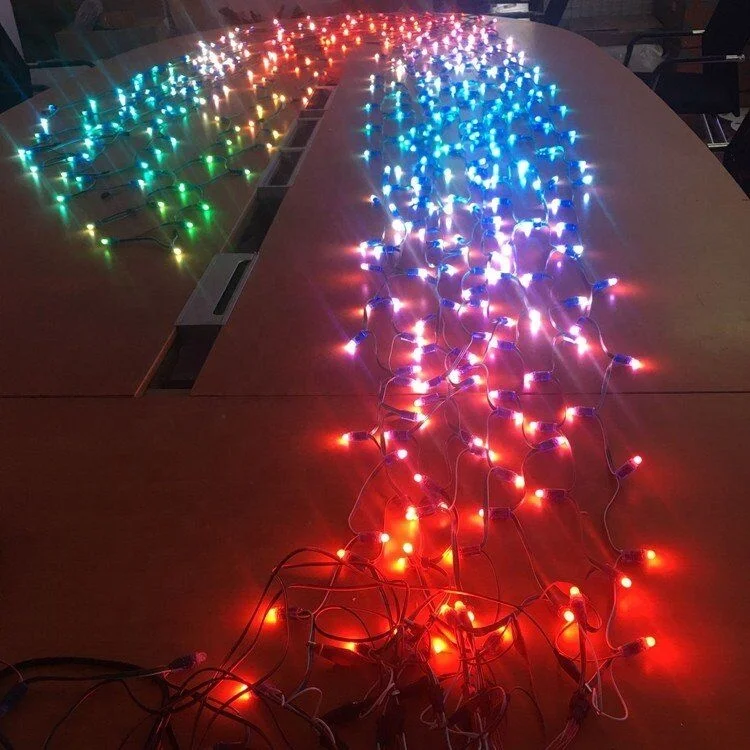 Programmable Led Christmas Lights 1903/2811ic DC5V/12V Flashing Effect LED Pixel Lights RGB Full Color Led Christmas Star Lights