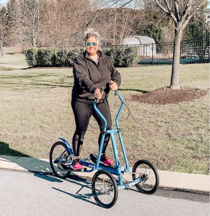 8s Hot selling cardio training outdoor/indoor sports equipment folding streetstrider elliptical bike