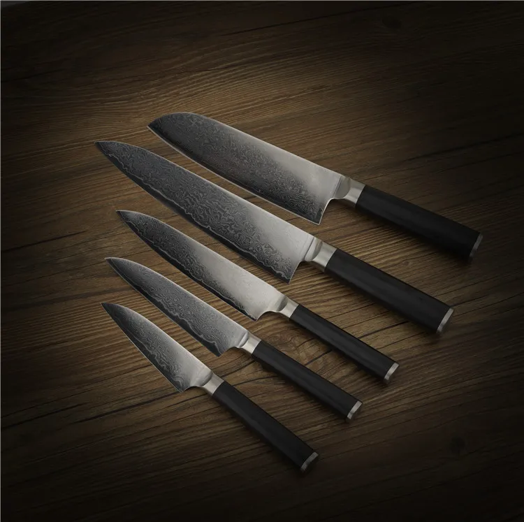 
67 Layers Japanese VG10 Damascus Steel Damascus Knife Set 