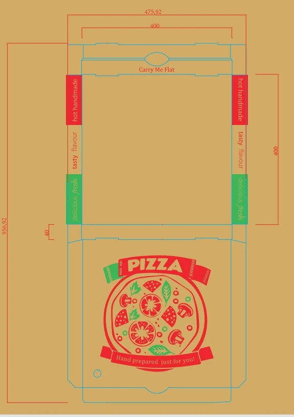 Powerful manufacturer custom pizza carton takeaway box plain personalized pizza box