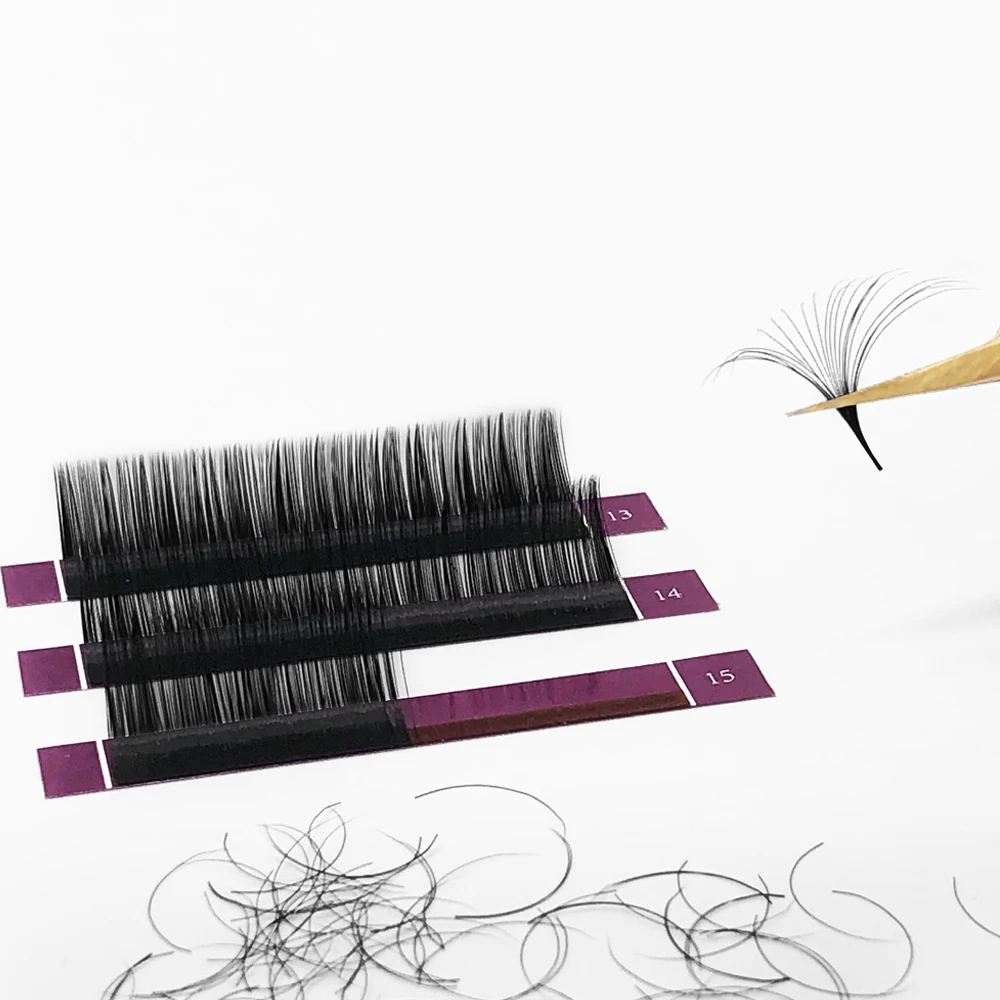 Wholesale Cashmere Individual Eyelash Extension Vendor Premium Velvet Korean PBT Volume Lash Extension Trays With Custom Logo