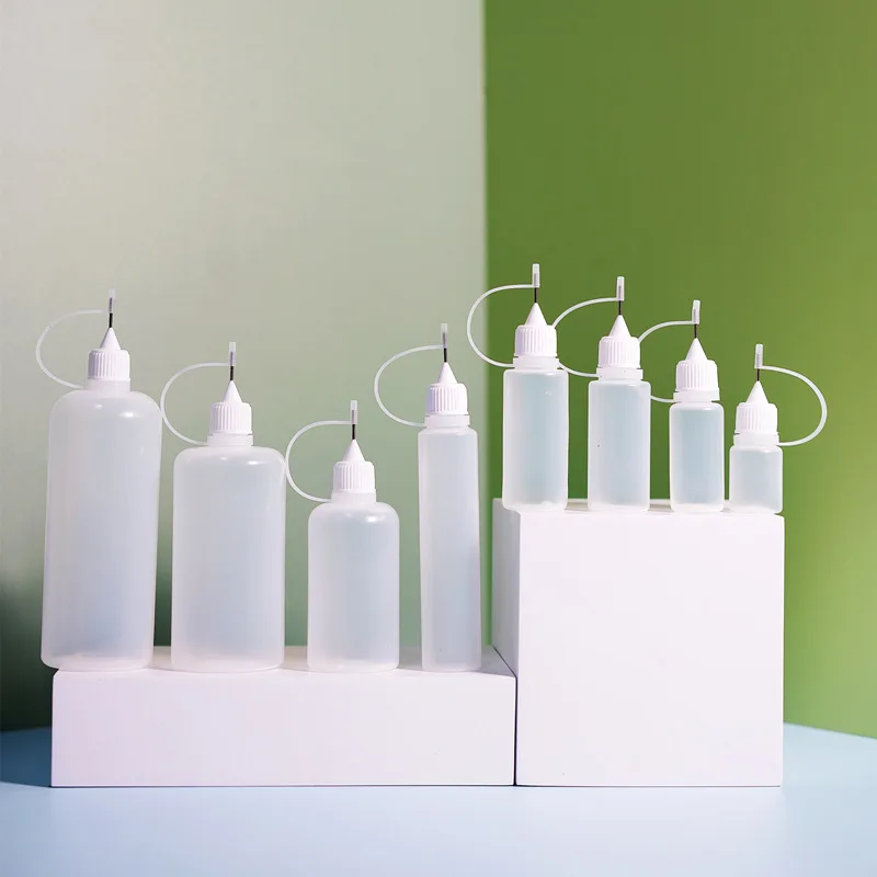 Spot Goods Empty 3ml-120ml Filler Bottle Plastic Squeeze Bottle Container Dropper Bottle With Pinhole Metal Needle Cap