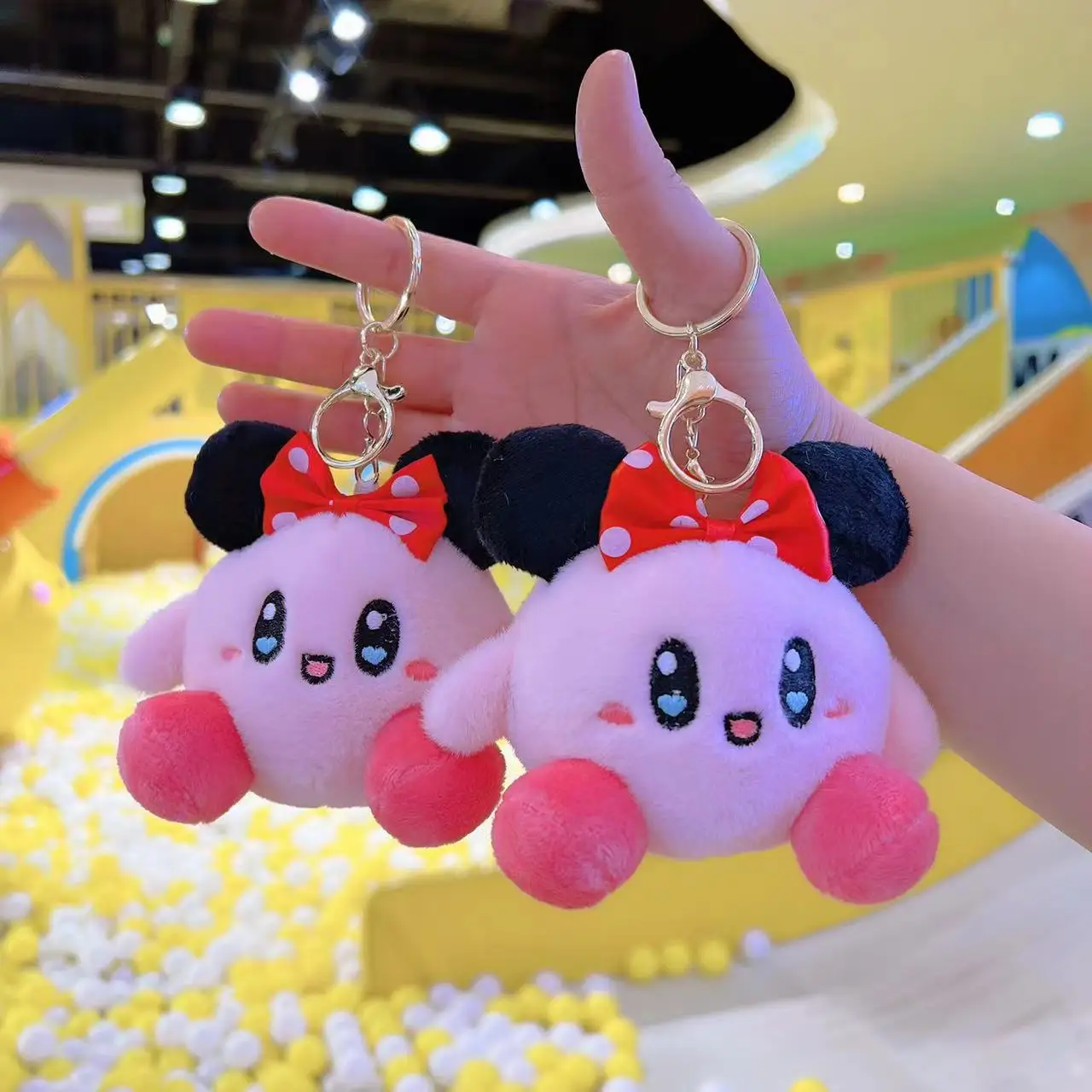Cute Cartoon Girl Star Kabi Pendant Plush Toy Doll 10cm Small Cotton Keychain Customizable Logo Soft Characteristic Wholesale
