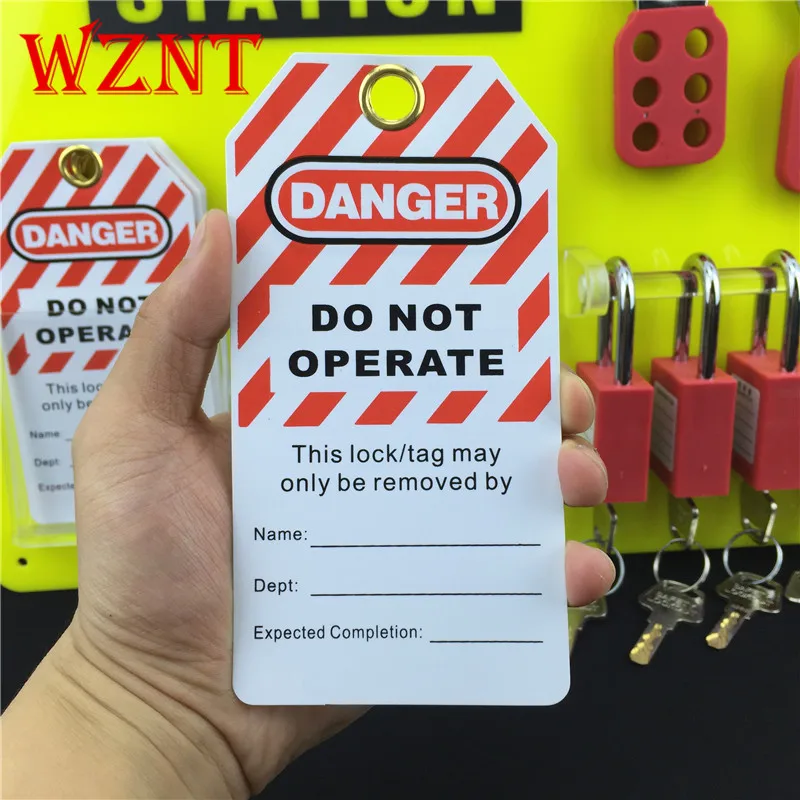 NT-T02 предупреждение о безопасности из ПВХ, запрещается использовать защитные блокировочные метки, блокировка ярлыков