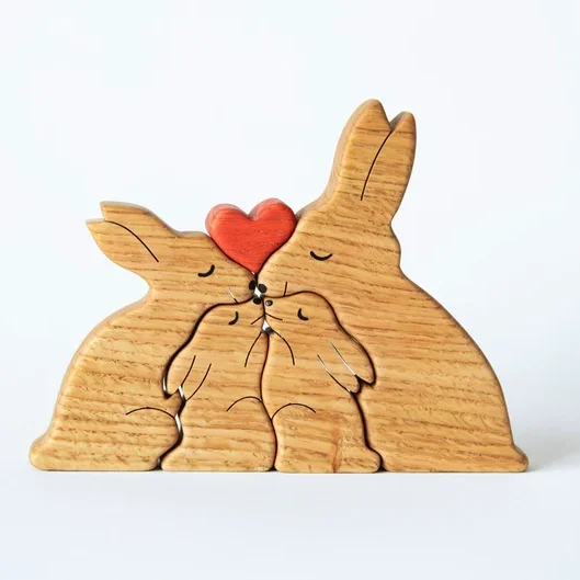 Home Family Decorations Wood Crafts Wooden Ornaments Office Desk Creative Gifts DIY Art Carving Various animals