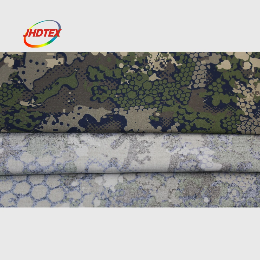 JHDTEX 420d oxford grey m98 waterproof modacrylic fire retardant camouflage fabric manufacturer