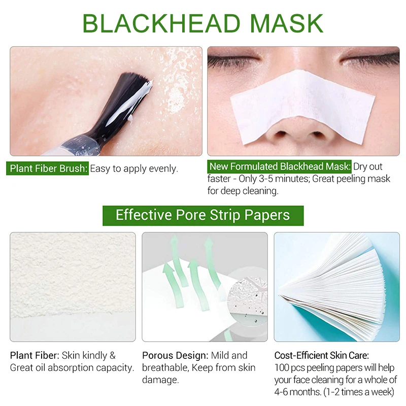 Custom Nose Mask Pore Refining Strips Deep Cleansing Blackhead Remove Nose Strip