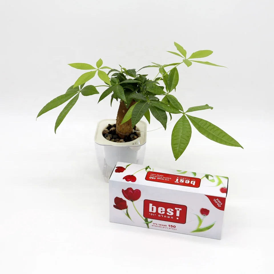 150 sheets Custom tulip boxed facial tissues suitable for living and dining rooms with good water absorption