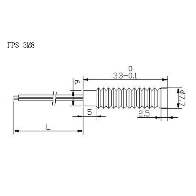 FPS-33M8 NO/NC rectangular/Cylindrical Plastic Sealed Magnetic Reed Proximity Sensor Molded Position Inductance Proximity Switch