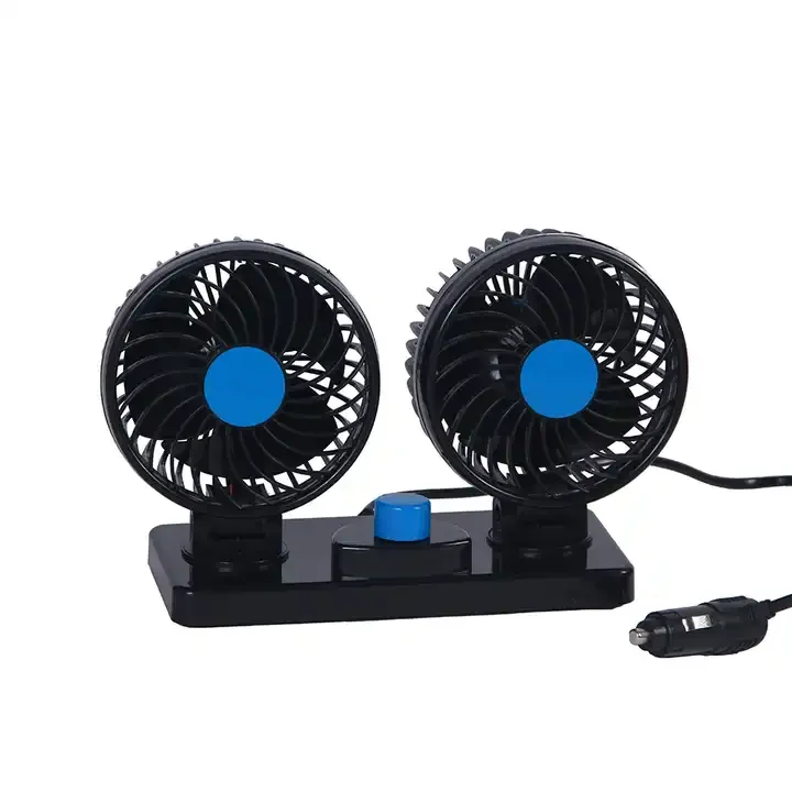 Wholesales Auto Dashboard Electric Fan For Car 24V Portable Mini Double Head air Cooling Car Fan 12V