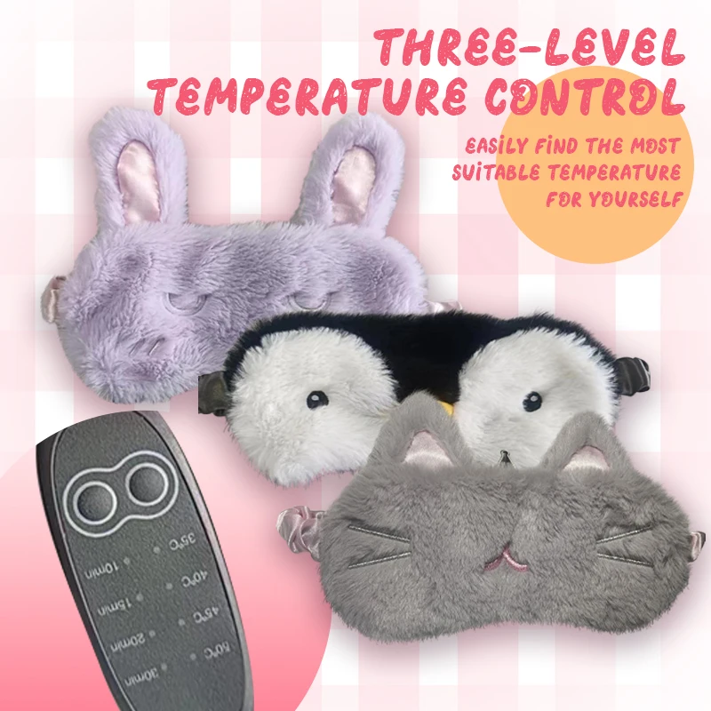 Thanksgiving Christmas Birthday Gifts GrapheneFar infrared heating Plush Eye Cover Soft Funny Blindfold Sleep Eye Cover