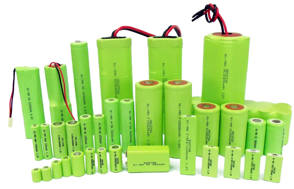 Cylindrical Ni-MH battery 2/3AA battery 600mAh 1.2V More than 500 times
