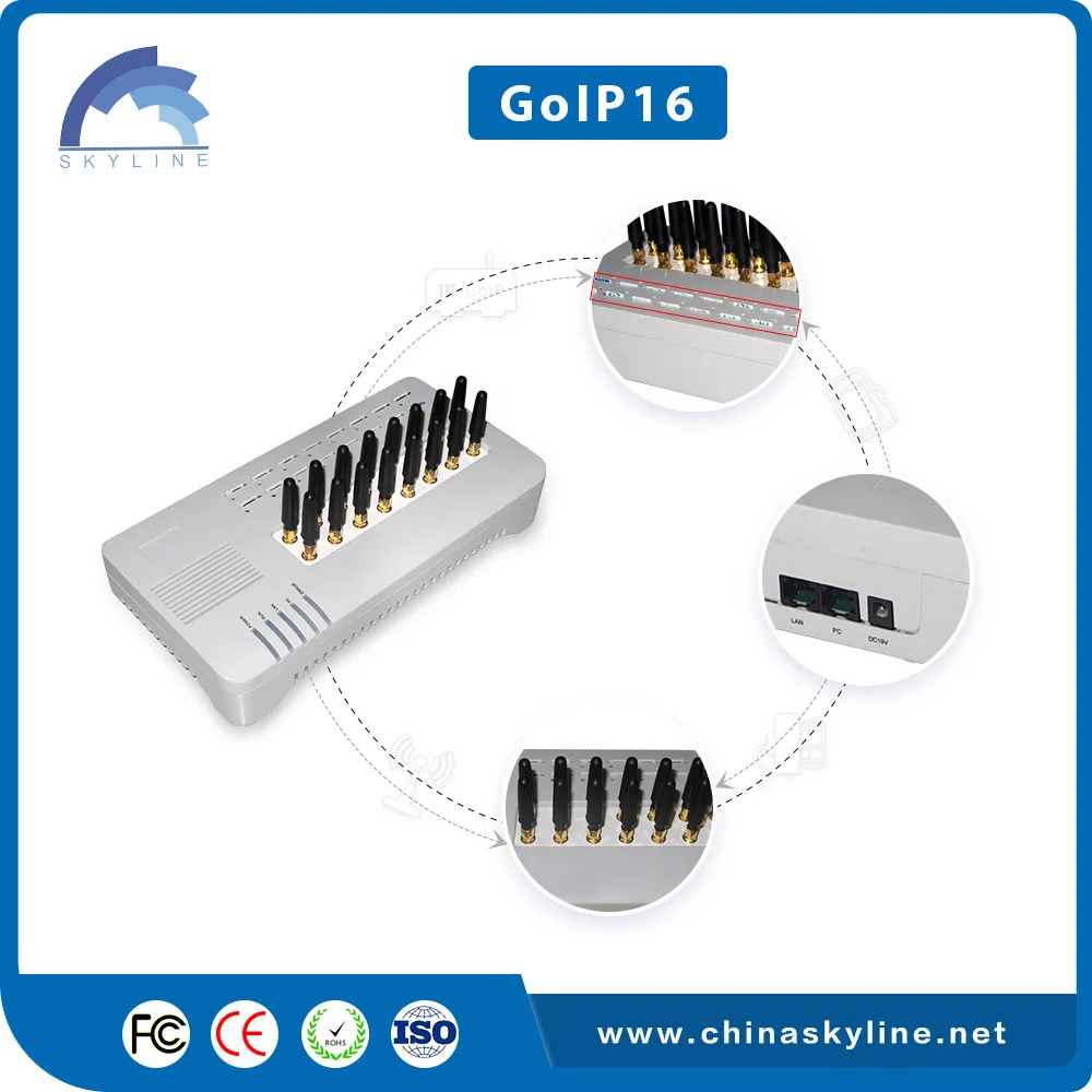  Телефонный центр Voip Sms шлюз Gsm 16 портов