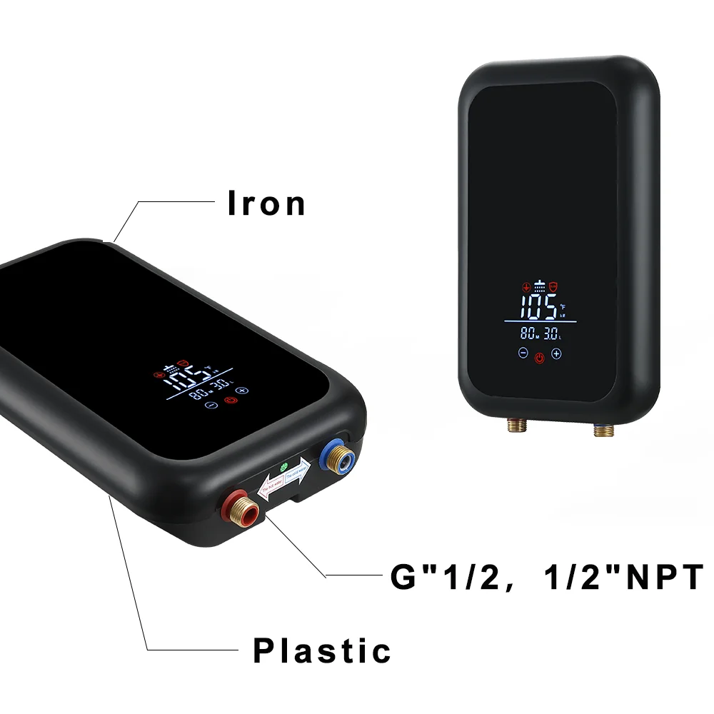 HOT Cheap Plastic Tankless 3500W/5500W/6000KW 110V/220V Hot Water Kitchen Instant Electric Water Heaters With Shower Head