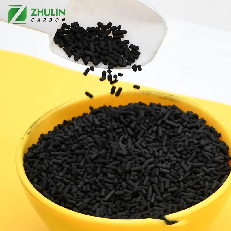 Пропитанный чжулином активированный Кох уголь, столбчатый активированный уголь для удаления H2S CTC60, дезолфуризатор активированного угля