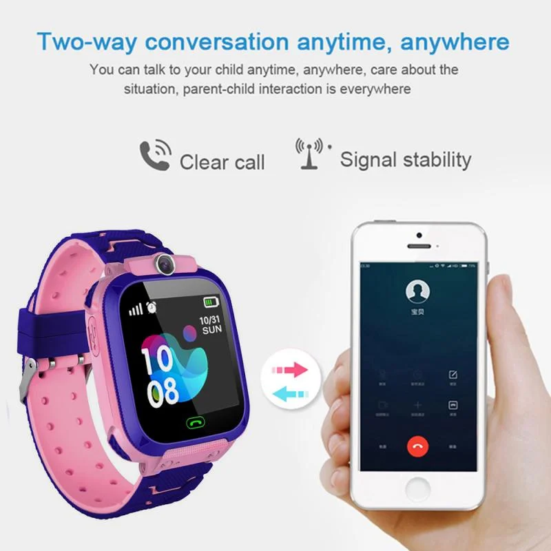 Child Watch 2021 Newest Model Q12 Kids Smart Watch Waterproof SOS Smartphone LBS Multi-lingual baby watch For boys and girls