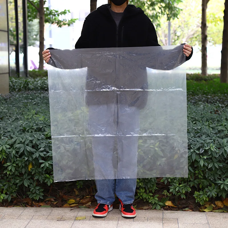 Large Custom Size Clear Flat PE Polyethylene Bags Transparent Poly Plastic Packaging for Candy Features Gusset and Pocket