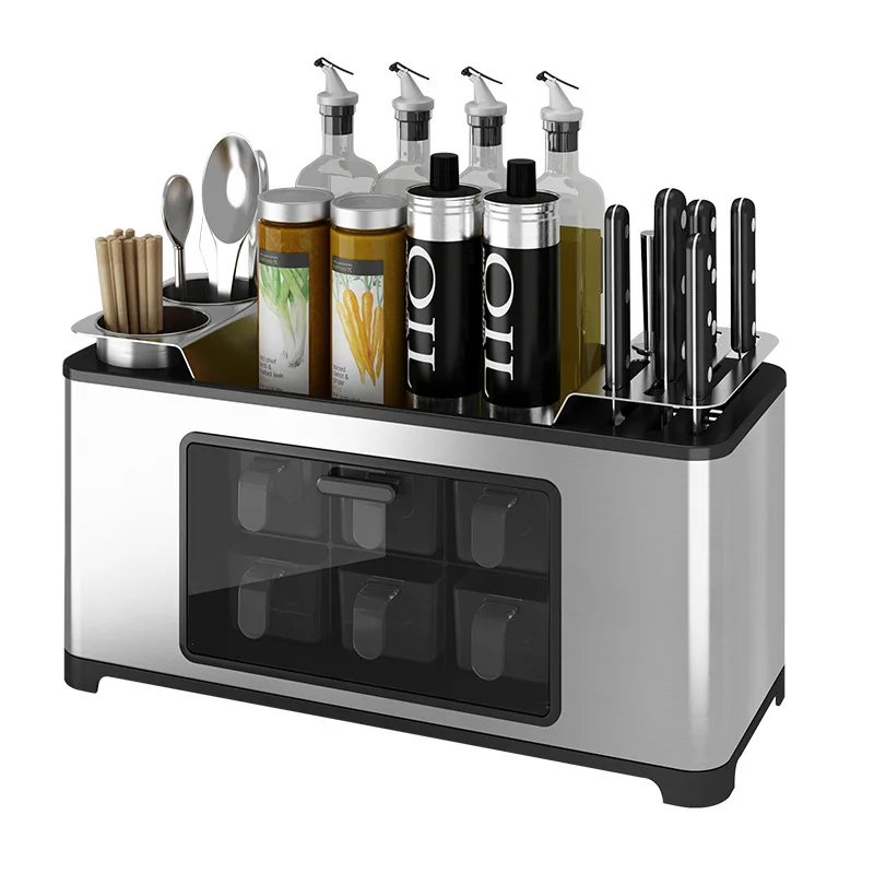 High Quality Kitchen Rack Seasoning Tank Box Storage Kitchen Oil Tank spice rack organizer 