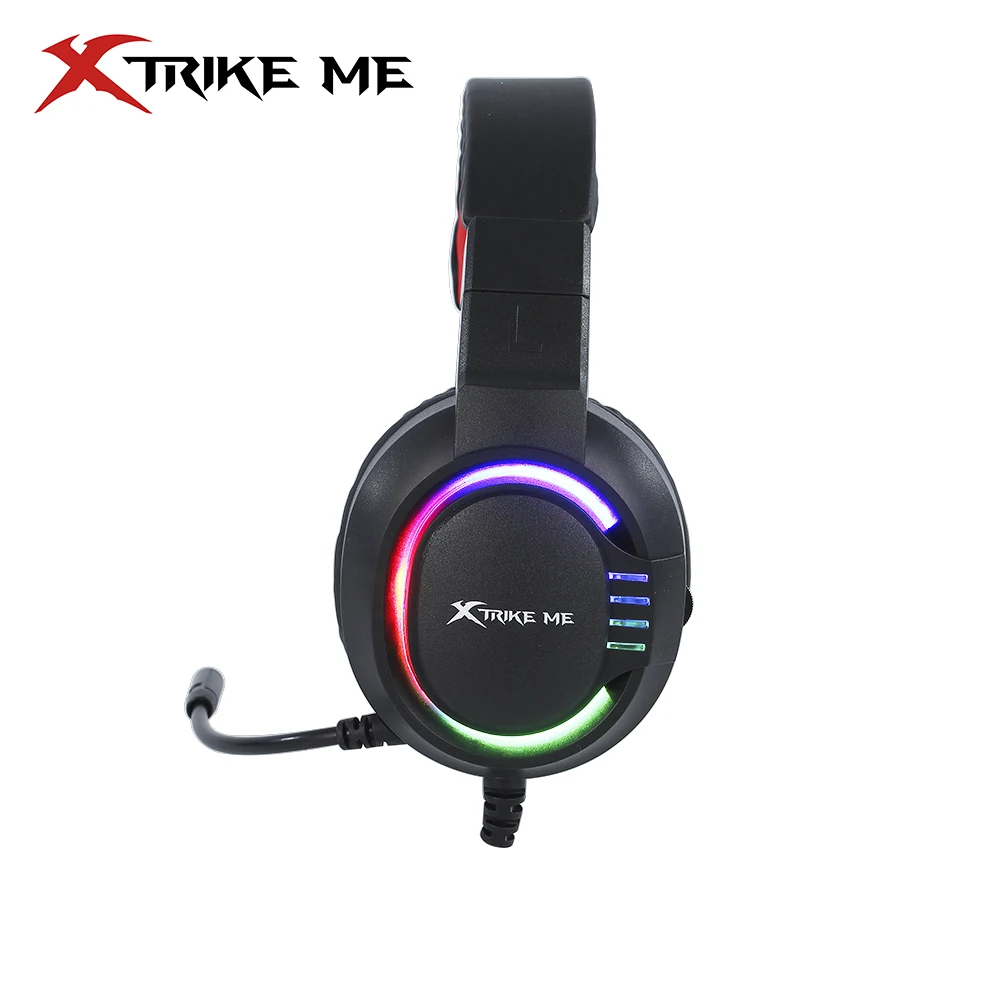 Хит продаж 2021, игровые наушники XTRIKE ME RGB, гарнитура с RGB подсветкой, геймерские наушники для ПК, телефона, консолей, PS4, Xbox One
