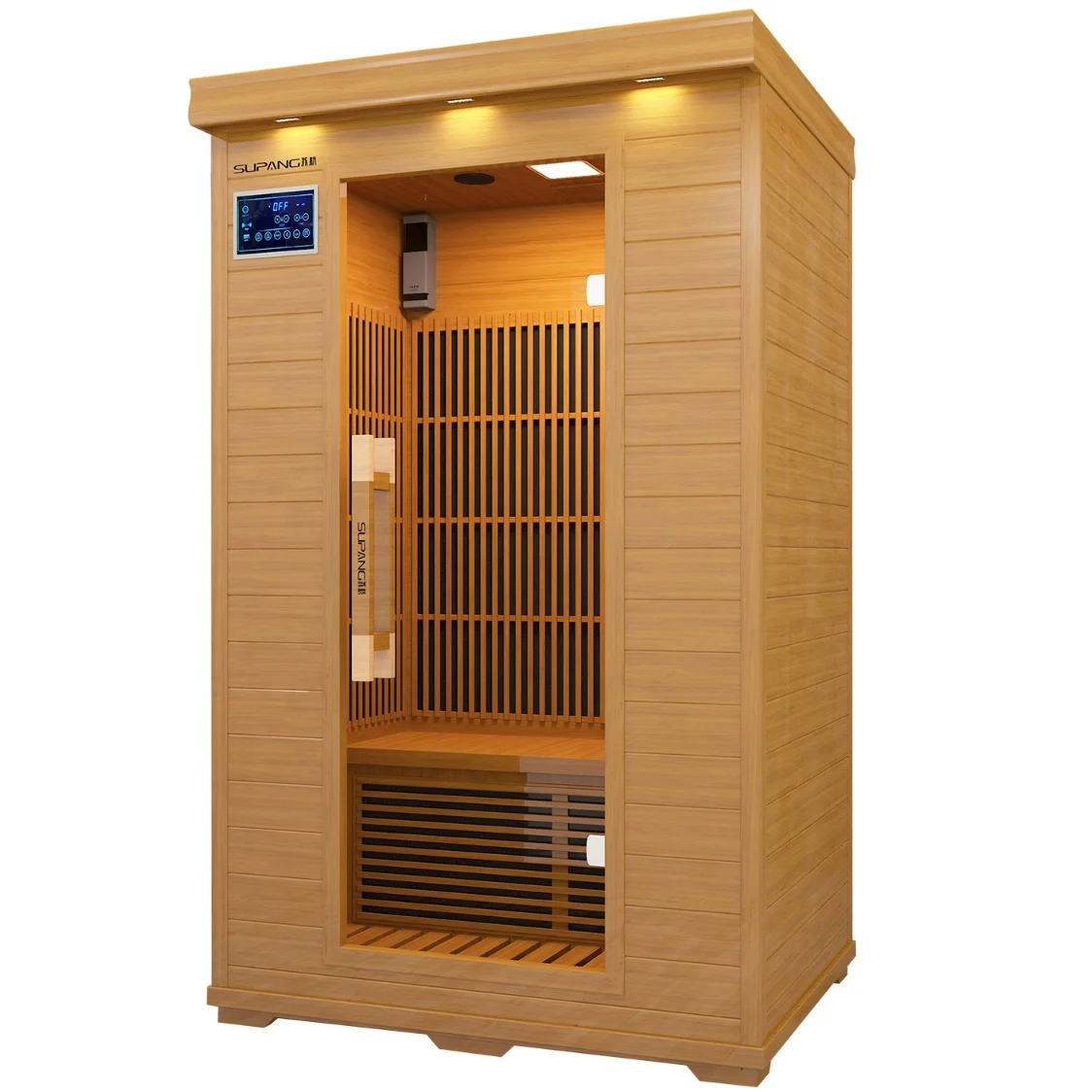 Популярная домашняя роскошная деревянная комнатная сауна на 2 человека с дальним инфракрасным излучением 2000 Вт