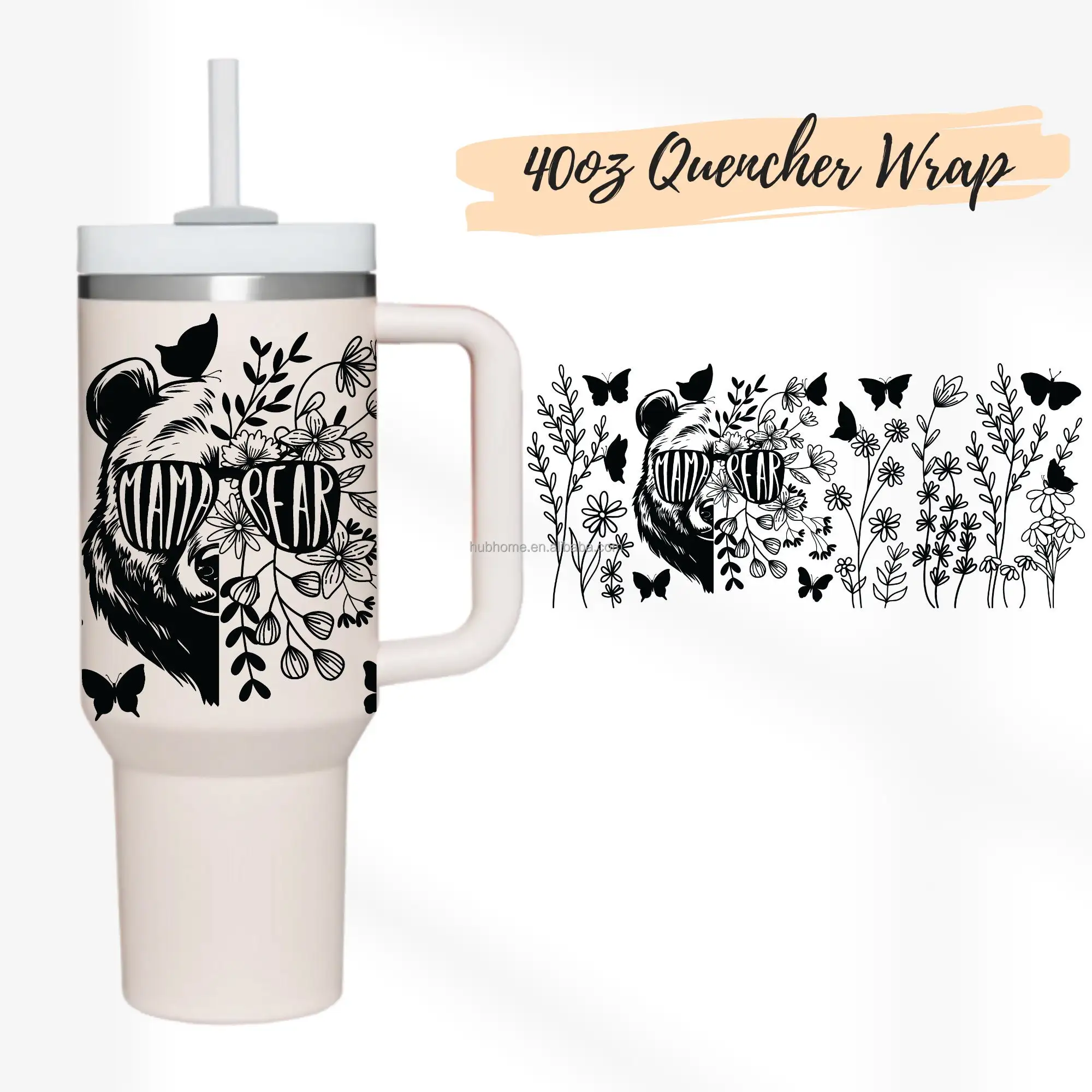 40oz uv Dtf cup wraps waterproof uv transfer designs for cups custom uv dtf cup wraps double-sided transfer printing sticker