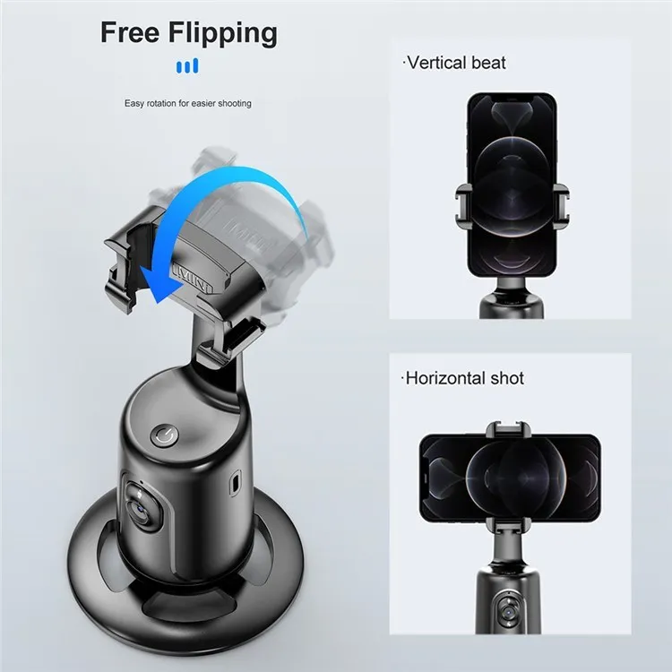 360 rotation auto face tracking Intelligent Tracking Camera phone Portable Gimbal Stabilizer with Cold Shoe for video camera