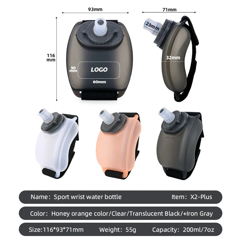 Sport Foldable Water Bottle Botellas De Agua 200Ml Bicycle Water Bottle Wrist Water Bottle