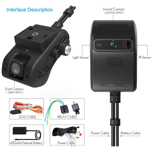 Concox JC200 Live streaming media 3G wifi 1080P car video dash cam