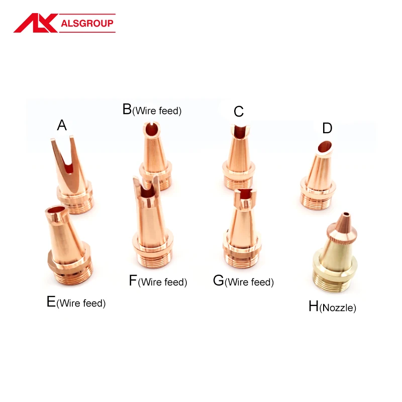 ALS cooper nozzle fiber laser cutting /welding machine consumable parts wire feed welding laser nozzle