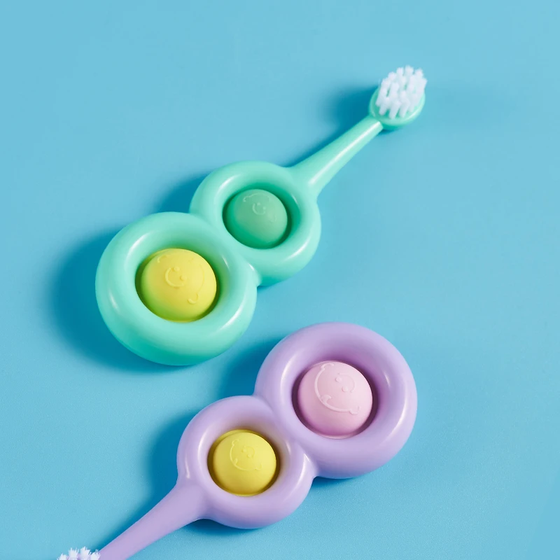 Toothbrush  Soft  Bristle with 8 Shaped Kid Pop It Fidget Toy Toothbrush Dental Care Health Toothbrush