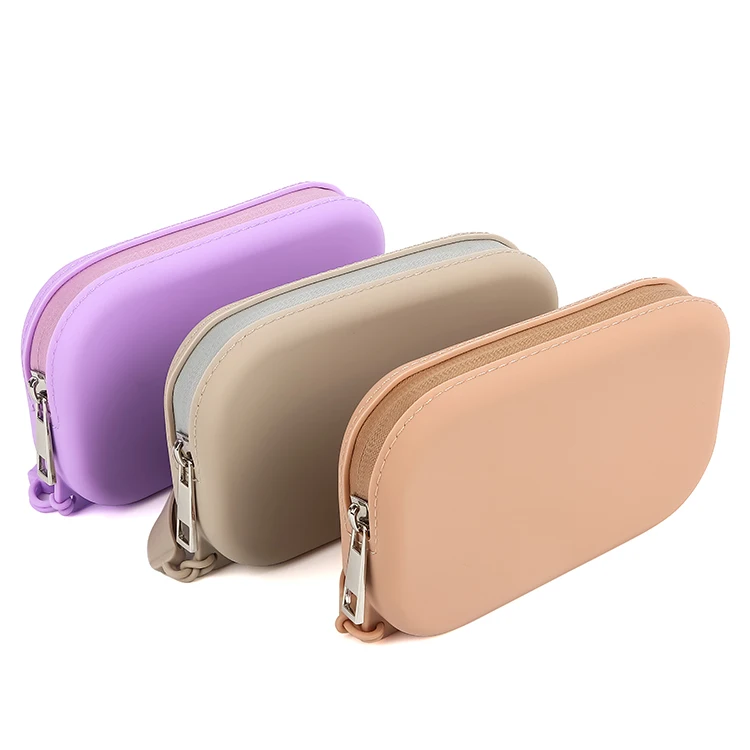 Youngshen 2024 New Arrival Custom  Waterproof Wallet Oval Shaped Coin Purse Simple Zippered Wallet Unisex Card Holder Case