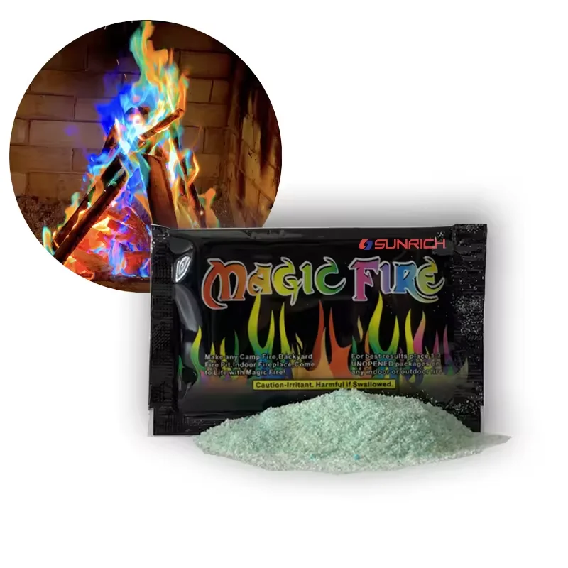 Magical Sunrich Flames Create Colorful Vibrant Mystical Fire for Fire Pit Camfire Bonfire Fireplace