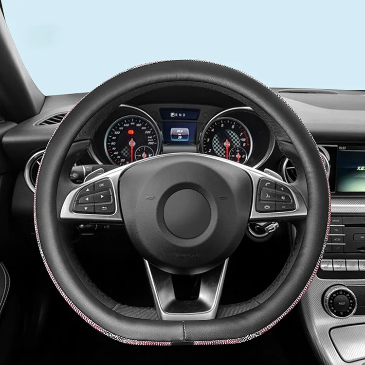 D shape Full Diamond Steering Wheel Cover